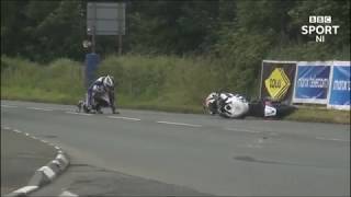 Micheal Dunlop’s southern 100 Isle of Man crash [upl. by Chard]