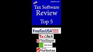 Tax Software review comparison of tax software FreeTaxUSA Turbotax TaxSlayer TaxAct hr block [upl. by Koorb]