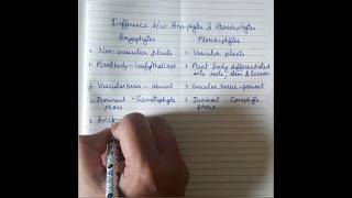 difference between bryophyta and pteridophyta  bryophytes and pteridophytes  class 11 viral [upl. by Jobina]