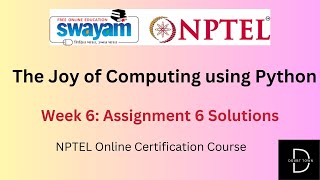 The Joy of Computing using Python Week 6 Assignment Answers Jan 2024 NPTEL [upl. by Hay727]