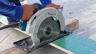 Satisfying construction machine tools cutting plyboard and grinding steel  concrete wall [upl. by Nanah]