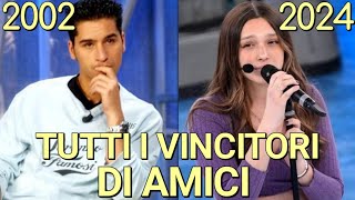 TUTTI I VINCITORI DI AMICI DAL 2002 FINO AL 2024  Maria De Filippi Vince Sarah Chi ha vinto 24 [upl. by Afrikah]