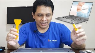 Cara Upgrade RAM 64GB dan SSD NVME Laptop MSI Modern 15  Review Laptop [upl. by Kerwin622]