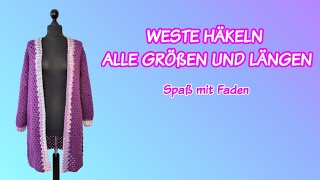 WESTE HÄKELN  ALLE GRÖßEN UND LÄNGEN [upl. by Boycey]