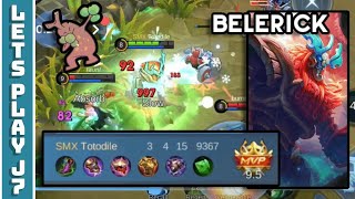 MVP Belerick Tank Build  Mobile Legends Gameplay 2024 [upl. by Haodnanehs]