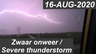 Het onweer van 16 augustus 2020 gezien vanuit Ilpendam [upl. by Nylekoorb304]