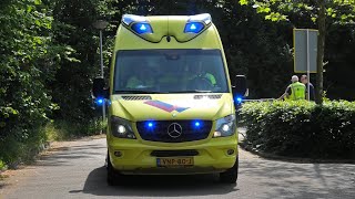 A1 FilmHuur Ambulance 26016 tijdens de veiligheidsdag in Diemen [upl. by Ytsud]