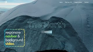 Responsive Navbar and Background Video  HTML CSS [upl. by Nicolis707]