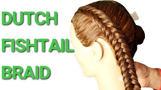 How to do Dutch Fishtail Braids [upl. by Yonatan]