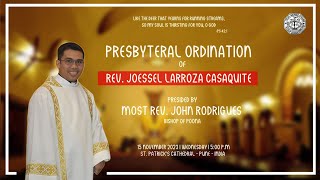 Presbyteral Ordination of Rev Joessel Larroza Casaquite [upl. by Euqinorev]