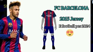 how to get fc Barcelona old kit in e football pes 2024 [upl. by Sibella]