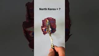 What color do mixed North Korea Flag make guessthecolors colormixing paintingmixing [upl. by Artcele]