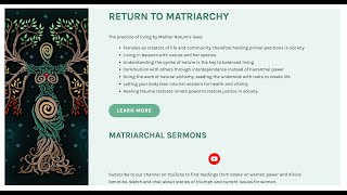 Matriarchal Sermon 3  Why we need to return to matriarchy and its values [upl. by Aiclef459]