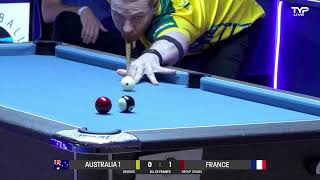 Australia 1 v France  Seniors  2024 BI World Blackball Championships  Bridlington Spa [upl. by Idonah]