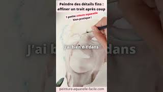 1 petite astuce aquarelle bien pratique  Peindre des détails fins [upl. by Ury]