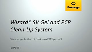 Wizard® SV Gel and PCR Cleanup System  vacuum purification of PCR product [upl. by Olive]