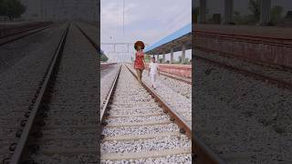 Sand sculpture 🤯🤯 walking on railways track music remix funny shorts photorecreation bashful [upl. by Einnalem974]