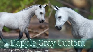 Painting a Dapple Gray Model Horse  Custom Schleich Pony [upl. by Grenier]