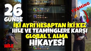 TEKLİ ÜŞN C7S20 SEZONU 26 GÜNDE İKİ KEZ ALDIĞIM GLOBAL BİRİNCİLİK HİKAYESİ l BÖLÜM 1 l PUBG MOBİLE [upl. by Intruoc]