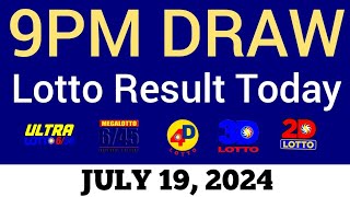 Lotto Result Today 9pm Draw July 19 2024 Swertres Ez2 PCSO Live Result [upl. by Brennan14]