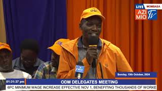 WE MUST DISCIPLINE OUR MEMBERS GOVERNOR SIMBA ARATI SAYS DURING ODM DELEGATES MEETING [upl. by Mikah]