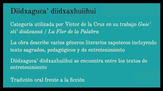 DIDXAXIWI DIDXAGUKA Narrativa Zapoteca contemporánea y creación literaria en LENGUAS ORIGINARIAS [upl. by Alil]