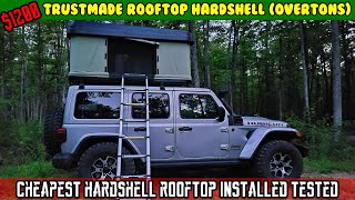 E2 1200 Cheapest Hardshell Rooftop tent tested Trustmade Overtons Now 1999 [upl. by Jemmy]