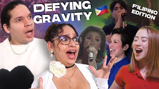 HE IS PERFECT Waleska amp Efra react to Filipino Singers vs Defying Gravity from Wicked [upl. by Fry]