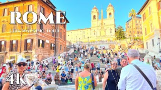 4K WALK Rome Italy Walking Tour 2024 Summer  60fps HDR [upl. by Harmony]