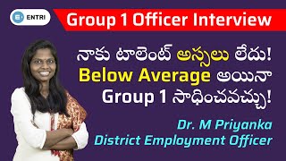 TSPSC Group 1 Topper Interview  Dr M Priyanka  District Employment Officer  APPSC  Entri Telugu [upl. by Faxon843]