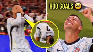 Ronaldo in Tears after Scoring his 900th Goal 🥹 [upl. by Garbe]