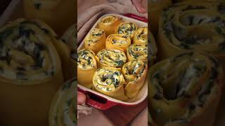 Rotolo with Spinach Ricotta 😋 food pastapassion pastarecipe pasta pastalove pastadish asmr [upl. by Ferde]