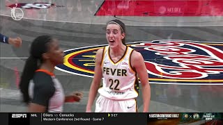 😳 TECHNICAL On Caitlin Clark Yelling At Ref quotFING FOULquot amp No Foul Call  Indiana Fever WNBA [upl. by Neirual]