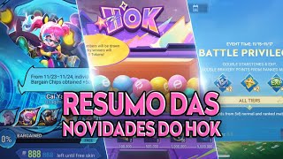 Os eventos de novembro e as novas skins estão aqui honorofkings [upl. by Rowland]