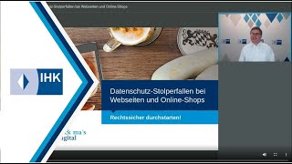 Webinar Datenschutz  Stolperfallen bei Webseiten und Online Shops [upl. by Halimak713]