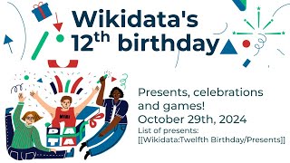 Wikidatas 12th birthday presents demos [upl. by Cressi399]