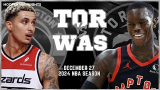 Washington Wizards vs Toronto Raptors Full Game Highlights  Dec 27  2024 NBA Season [upl. by Estus]