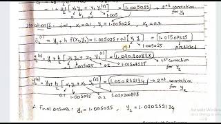 ODE Modified Euler Predictor corrector method [upl. by Johnna]