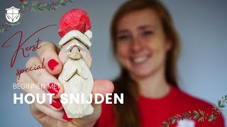 Kerstboom decoratie houtsnijden  Kerstman  Whittling  Online Creamarkt [upl. by Jolyn607]