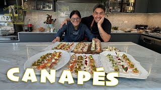 CANAPÉS 10 variedades de canapés deliciosos y hermosos [upl. by Eb]