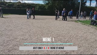 Concours interne du club  Partie 3  Doublette  Jo et Eric VS René et Hervé  28092024 [upl. by Nnaeitak]