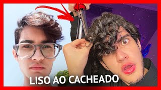 TUTORIAL  COMO CACHEAR CABELO LISO EM CASA  do liso ao cacheado [upl. by Aled607]