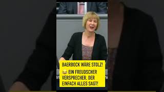 GEBAERBOCKT im Bundestag 😂 Ein FREUDSCHER Versprecher der einfach ALLES sagt politik baerbock [upl. by Noirda]