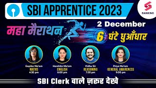 SBI Apprentice 2023  Maha Marathon   Reasoning  English  Maths priya harsita vidhu gopika [upl. by Ollie]