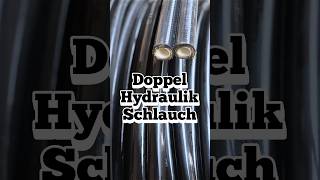 Doppel Hydraulikschlauch pressen 🪢 Thermoplast Zwillingsschlauch 👯 hydraulicpress tools shorts [upl. by Vershen]