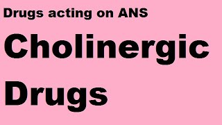 Cholinergic Drugs [upl. by Geminius359]