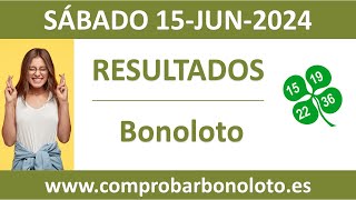 Resultado del sorteo Bonoloto del sabado 15 de junio de 2024 [upl. by Thibaut]