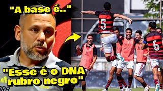 🔴 A BASE DO FLAMENGO É INSANA TÉCNICO DO SUB17 FALA SOBRE O DNA RUBRO NEGRO [upl. by Bohrer984]