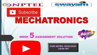 Mechatronics NPTEL week5 assignment5 mechatronics 2024 [upl. by Fanya]