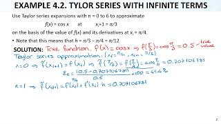 Numerical Methods Lec09 Ch04 Truncation Errors3 Taylor Series Infinite Terms Example [upl. by Simeon]